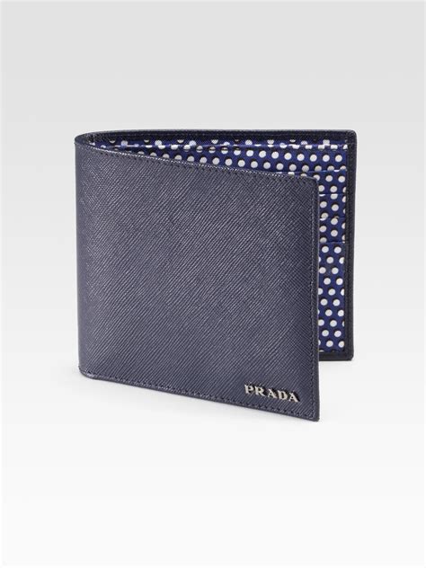 prada mens wallet blue|Prada wallet discount.